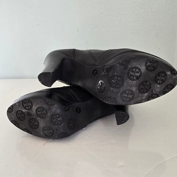 Tory Burch Melrose Ankle Boot Women's 8.5M Black Leather Classic Night Out - Picture 8 of 13